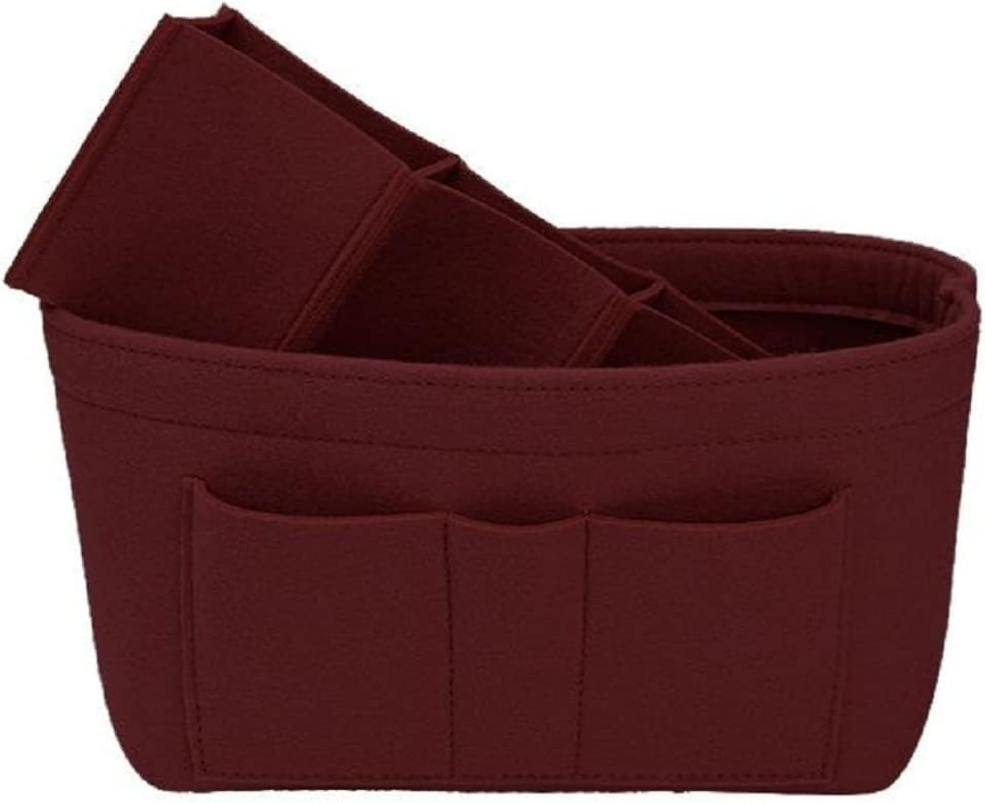 Women's Maroon Felt Purse Organizer for Handbags